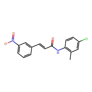 (E)-N-(4-chloro-2-methylphenyl)-3-(3-nitrophenyl)prop-2-enamide structure