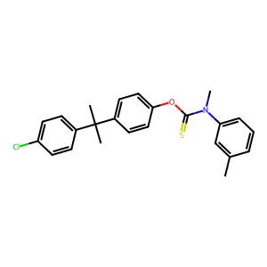 O-(4-(2-(4-Chlorophenyl)propan-2-yl)phenyl) N-methyl-N-(3-methylphenyl)carbamothioate structure