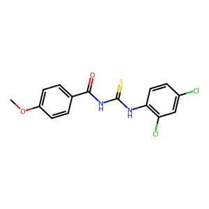 N-[(2,4-dichlorophenyl)carbamothioyl]-4-methoxybenzamide structure