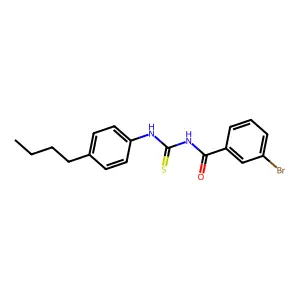 3-bromo-N-[(4-butylphenyl)carbamothioyl]benzamide structure