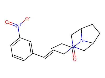 8-Propionyl-3-[3-(3-nitrophenyl)-2-propenyl]-3,8-diazabicyclo[3.2.1]octane structure