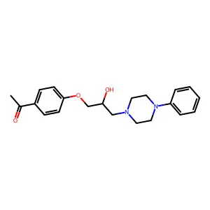 4'-(2-Hydroxy-3-(4-phenylpiperazinyl)propoxy)acetophenone structure