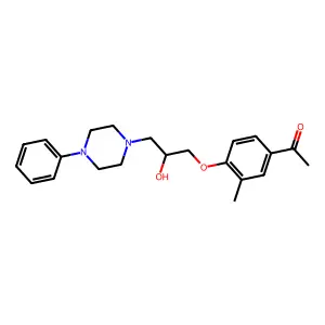 Acetophenone, 4'-(2-hydroxy-3-(4-phenylpiperazinyl)propoxy)-3'-methyl- structure