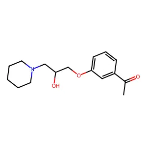 Acetophenone, 3'-((2-hydroxy-3-piperidino)propoxy)- structure
