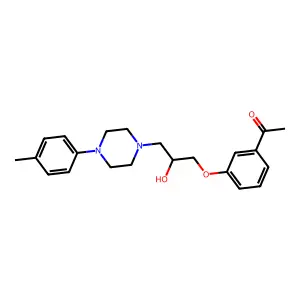 Acetophenone, 3'-((2-hydroxy-3-(p-tolylpiperazinyl))propoxy)- structure