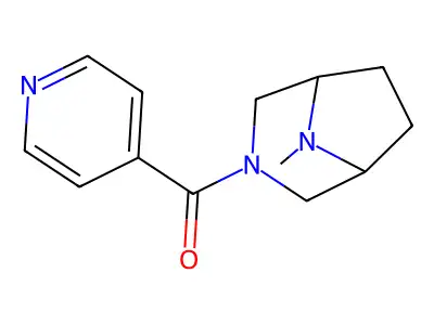 3,8-Diazabicyclo(3.2.1)octane, 3-isonicotinoyl-8-methyl- structure