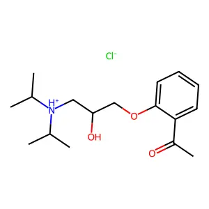 Acetophenone, 2'-((3-diisopropylamino-2-hydroxy)propoxy)-, hydrochloride structure