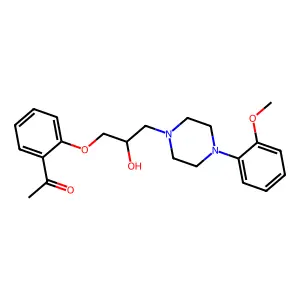 Acetophenone, 2'-((2-hydroxy-3-(4-(o-methoxyphenyl)piperazinyl))propoxy)- structure