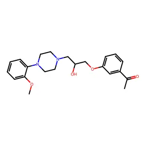 Acetophenone, 3'-((2-hydroxy-3-(4-(o-methoxyphenyl)piperazinyl))propoxy)- structure