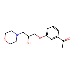 Acetophenone, 3'-((2-hydroxy-3-morpholino)propoxy)- structure