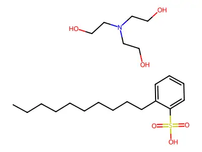 benzenesulfonic acid, decyl-, triethanolanine salt structure