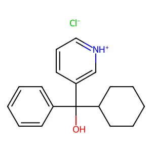 Cyclohexyl(phenyl)(pyridin-3-yl)methanol--hydrogen chloride (1/1) structure