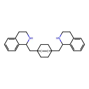 Bicyclo(2.2.2)octane, 1,4-bis(1,2,3,4-tetrahydroisoquinolylmethyl)- structure