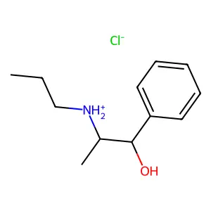 1-Phenyl-2-(propylamino)propan-1-ol--hydrogen chloride (1/1) structure