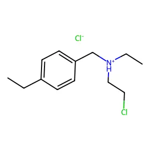 Benzylamine, N-(2-chloroethyl)-N,p-diethyl-, hydrochloride structure