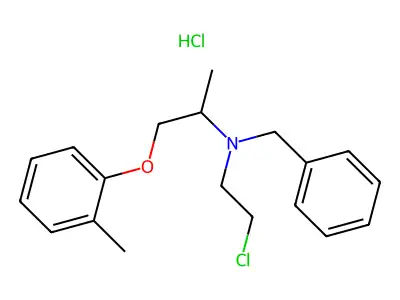 Benzylamine, N-(2-chloroethyl)-N-(2-methylphenoxy(1-methylethyl))-, hydrochloride structure