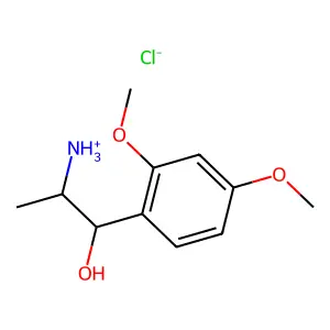 2-Amino-1-(2,4-dimethoxyphenyl)propan-1-ol--hydrogen chloride (1/1) structure
