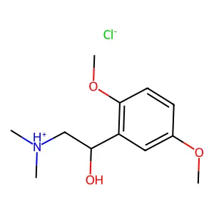 Benzyl alcohol, 2,5-dimethoxy-alpha-(dimethylaminomethyl)-, hydrochloride structure
