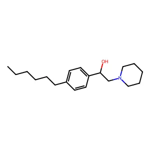1-(4-Hexylphenyl)-2-piperidin-1-ylethanol structure