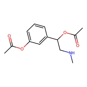 BENZYL ALCOHOL, m-HYDROXY-alpha-((METHYLAMINO)METHYL)-, DIACETATE structure