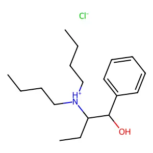 2-(Dibutylamino)-1-phenylbutan-1-ol--hydrogen chloride (1/1) structure