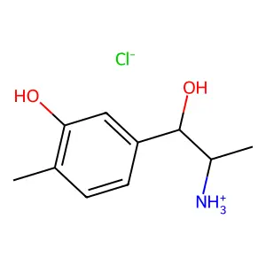 5-(2-Amino-1-hydroxypropyl)-2-methylphenol--hydrogen chloride (1/1) structure