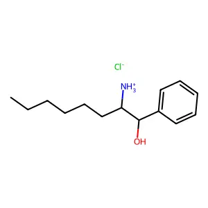 2-Amino-1-phenyloctan-1-ol--hydrogen chloride (1/1) structure