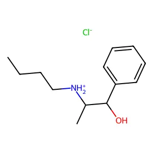 2-(Butylamino)-1-phenylpropan-1-ol--hydrogen chloride (1/1) structure
