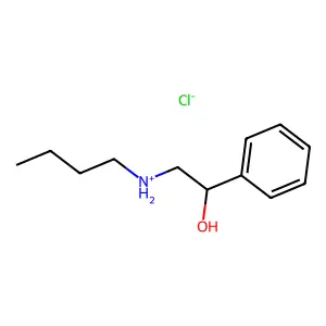2-(Butylamino)-1-phenylethan-1-ol--hydrogen chloride (1/1) structure