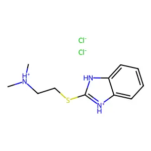 Benzimidazole, 2-(2-(dimethylamino)ethylthio)-, dihydrochloride structure