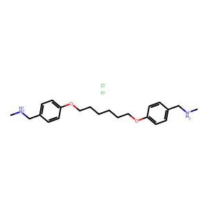 Benzylamine, 4,4'-hexamethylenedioxybis(N-methyl-, dihydrochloride structure