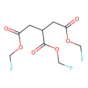 1,2,3-Propanetricarboxylic acid, tris(fluoromethyl)ester structure