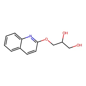 1,2-Propanediol, 3-(2-quinolyloxy)- structure