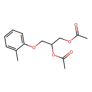 3-(2-Methylphenoxy)propane-1,2-diyl diacetate structure