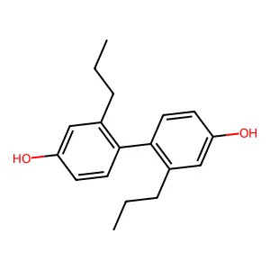 4,4'-Biphenyldiol, 2,2'-dipropyl- structure