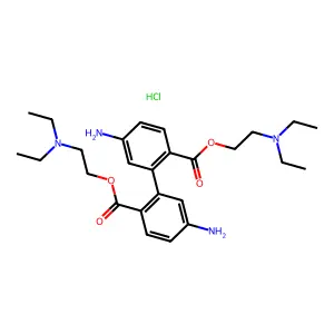 Di(2-diethylaminoethyl)-5,5'-diaminodiphenate hydrochloride structure