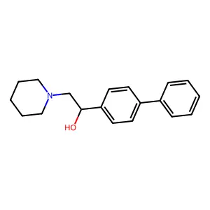 alpha-(Piperidinomethyl)-1,1'-biphenyl-4-methanol structure