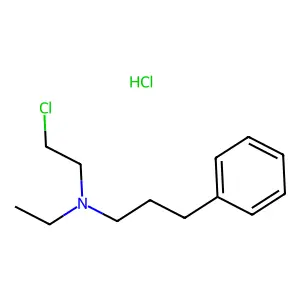 N-(2-Chloroethyl)-N-ethyl-3-phenylpropan-1-amine--hydrogen chloride (1/1) structure