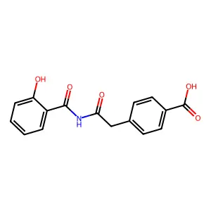 N-(4-羧基苯基)乙酰基水杨酰胺 structure