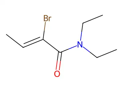 N,N-二乙基-2-溴-2-丁烯酰胺 structure