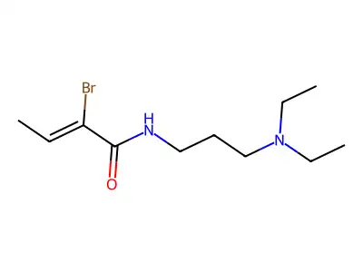 N-(3-二乙氨基丙基)-2-溴-2-丁烯酰胺 structure