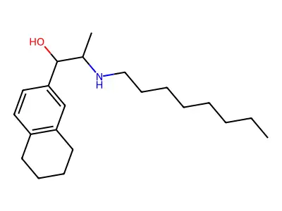 2-(Octylamino)-1-(5,6,7,8-tetrahydronaphthalen-2-yl)propan-1-ol structure