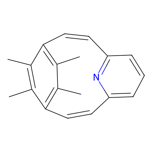 16-Azatricyclo(9.2.2.14,8)hexadeca-2,4,6,8(16),9,11,13,14-octaene,12,13,14,15-tetramethyl- structure