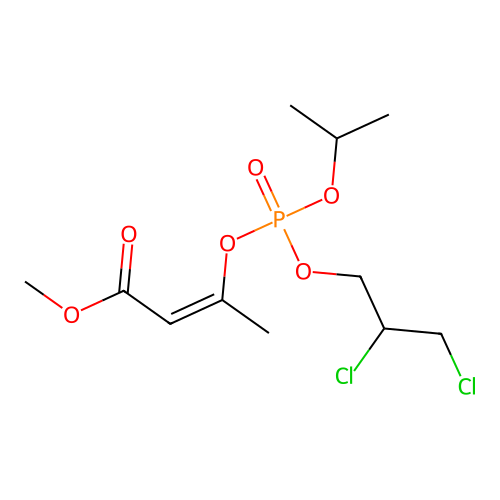 Crotonic acid, 3-hydroxy-, methyl ester, 2,3-dichloropropyl isopropyl phosphate structure