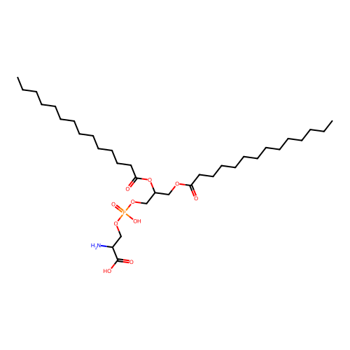 2-Amino-3-[2,3-di(tetradecanoyloxy)propoxy-hydroxyphosphoryl]oxypropanoic acid structure