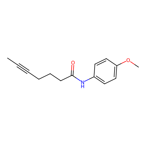N-(4-methoxyphenyl)hept-5-ynamide structure