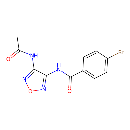 N-[4-(Acetylamino)-1,2,5-oxadiazol-3-yl]-4-bromobenzamide structure