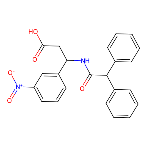3-Diphenylacetylamino-3-(3-nitro-phenyl)-propionic acid structure