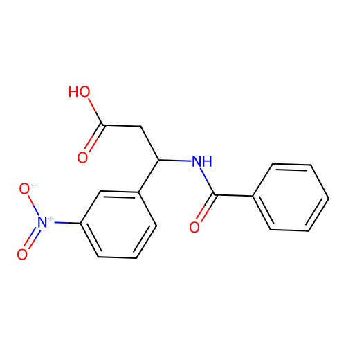 3-benzamido-3-(3-nitrophenyl)propanoic Acid structure