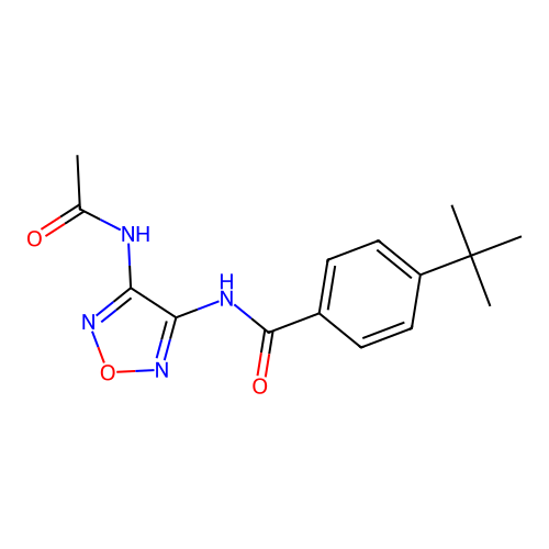 N-(4-Acetylamino-furazan-3-yl)-4-tert-butyl-benzamide structure